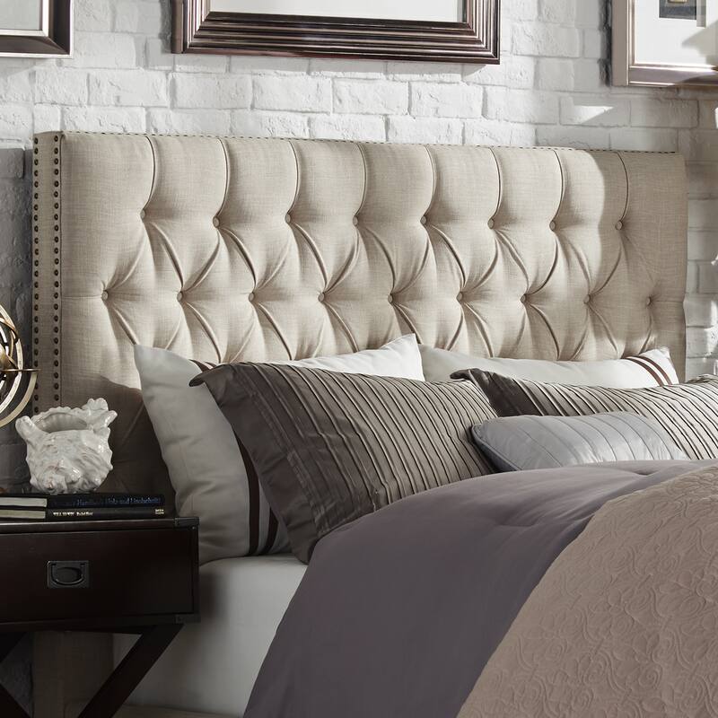 Knightsbridge Tufted Nailhead Chesterfield Bed with Footboard by iNSPIRE Q Artisan