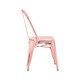 preview thumbnail 2 of 6, Amalfi Metallic Light Rose Gold Steel Dining Chair (Set of 4)