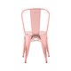 preview thumbnail 4 of 6, Amalfi Metallic Light Rose Gold Steel Dining Chair (Set of 4)