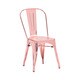 preview thumbnail 1 of 6, Amalfi Metallic Light Rose Gold Steel Dining Chair (Set of 4)