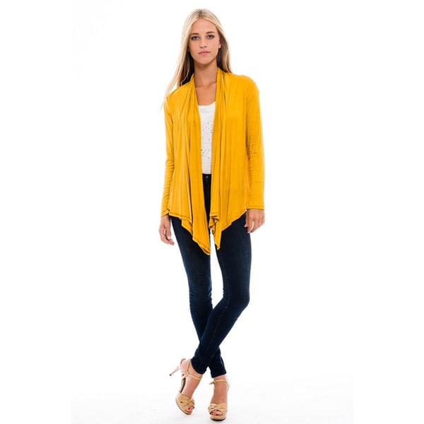 Women's Mustard Open Cardigan