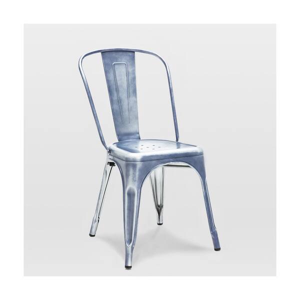Shop Amalfi Vintage Blue Steel Dining Chair Set Of 4 Overstock