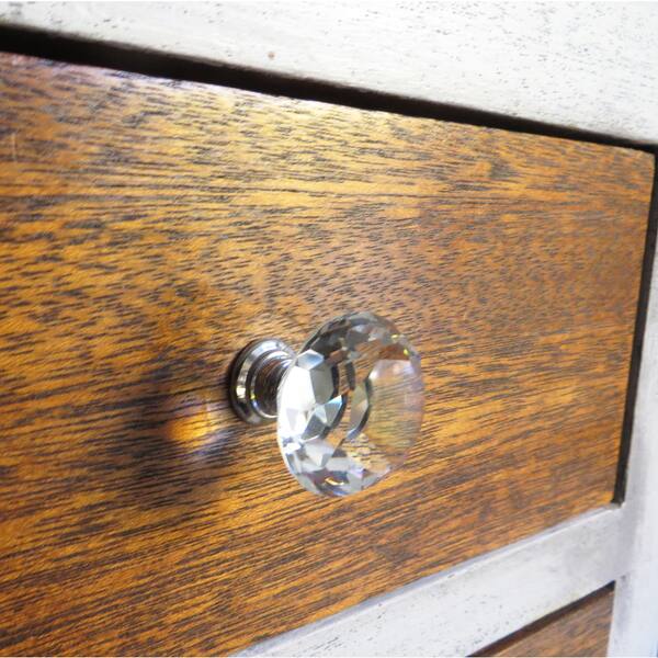 Shop Crystal Glass 1 Inch Diamond Shaped Knobs Pack Of 6 Free