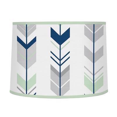 Sweet Jojo Designs Grey and Mint Fabric Mod Arrow Large Lamp Shade