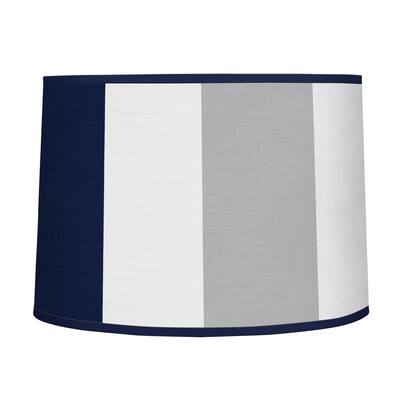 Sweet Jojo Designs Navy Blue and Gray Stripe Lamp Shade