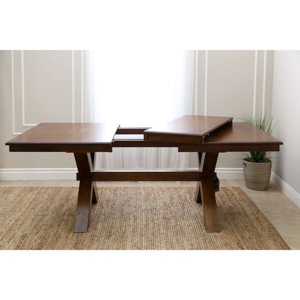 Shop Abbyson Braxton Farmhouse Extendable Dining Table On Sale