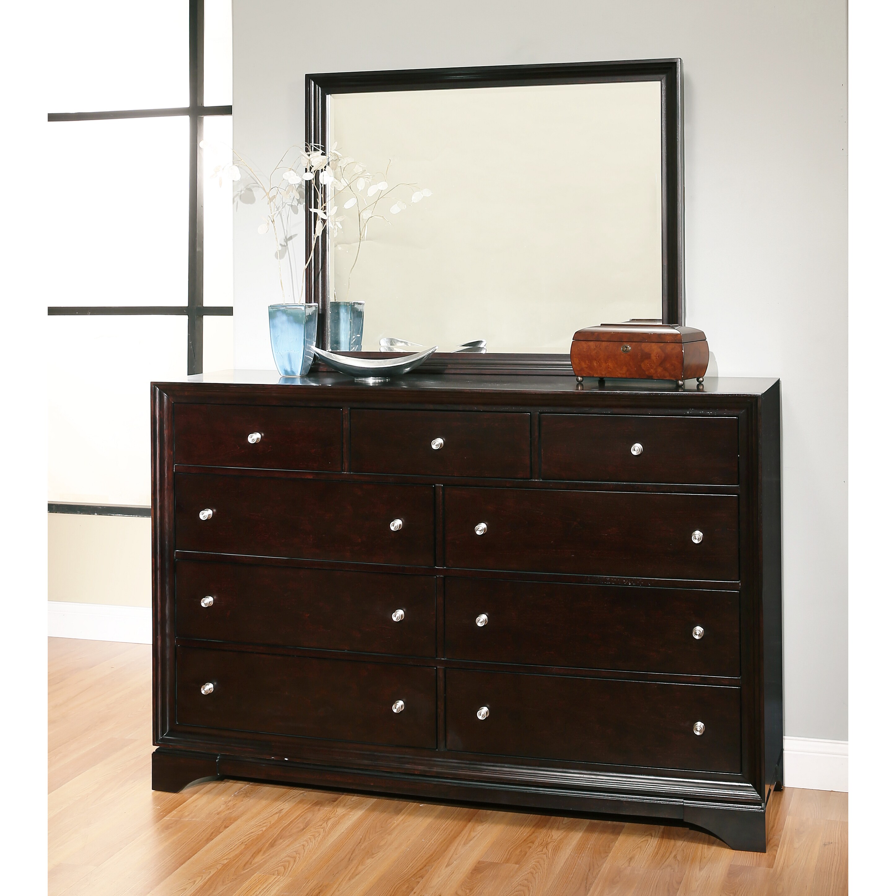 Shop Abbyson Sydney 5 Piece Espresso Wood Bedroom Set Free