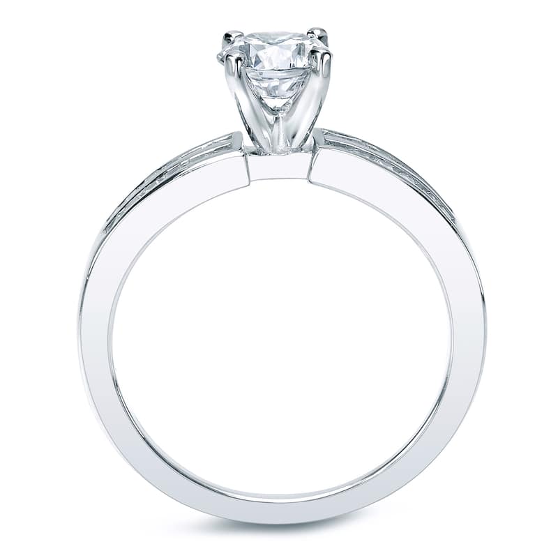 Auriya Platinum 1cttw Round Diamond Engagement Ring Set