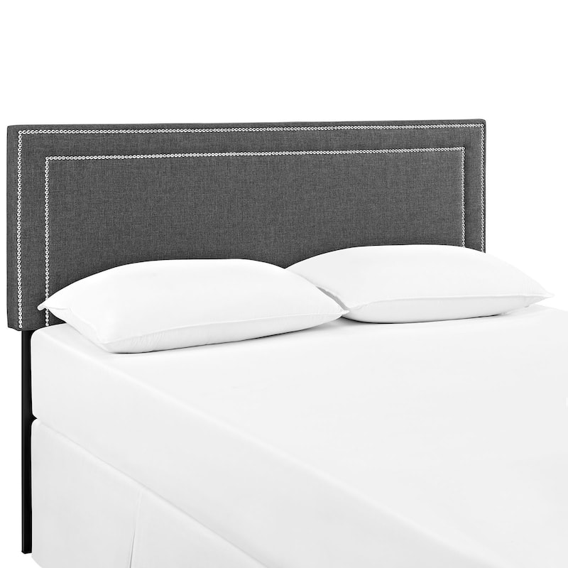 Jessamine Queen-size Upholstered Headboard in Gray