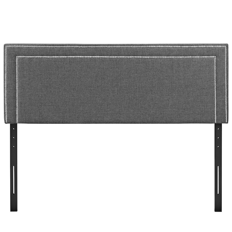 Jessamine Queen-size Upholstered Headboard in Gray