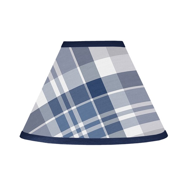 blue check lampshade