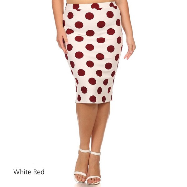 red and white polka dot skirt plus size