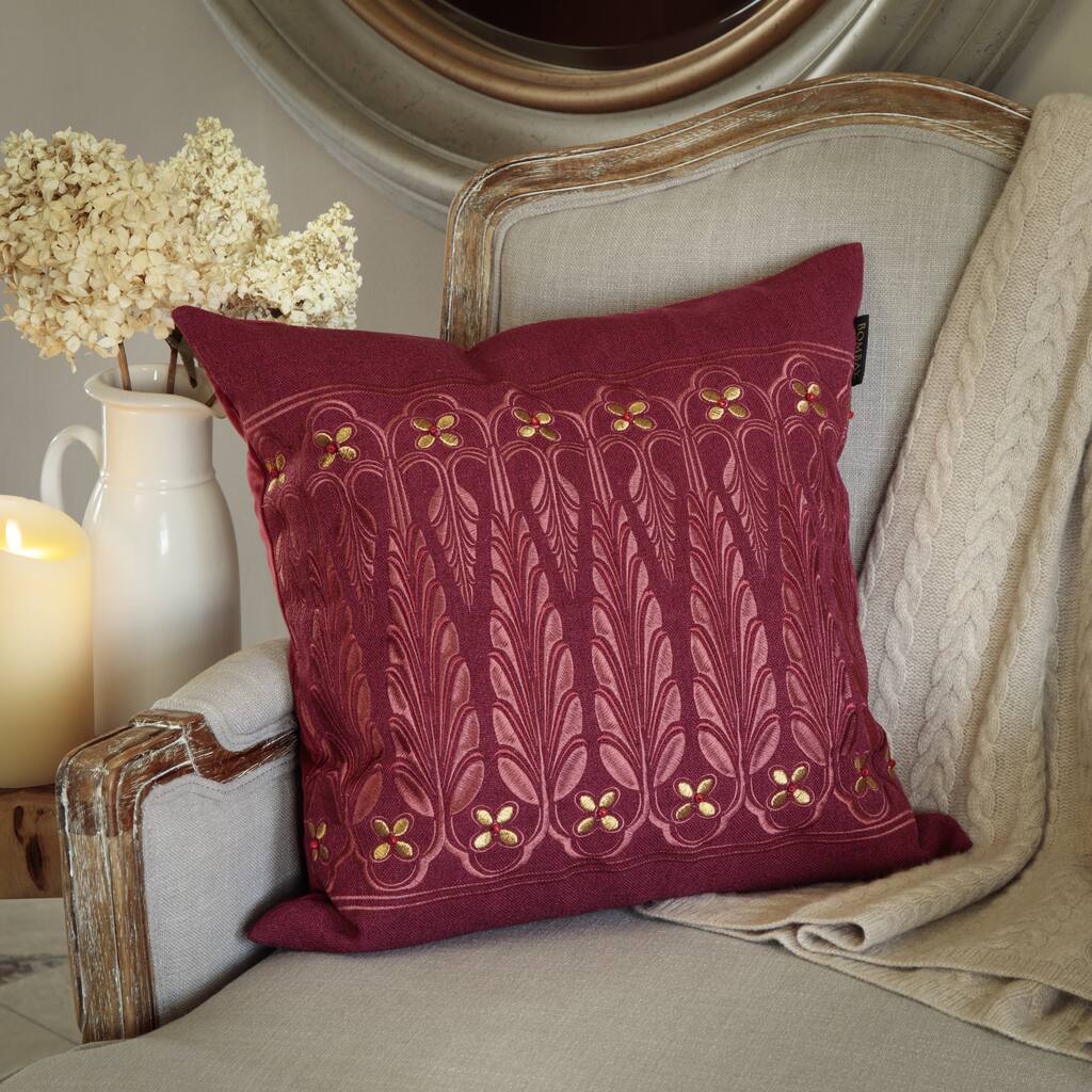 Bombay Point de Lac Throw Pillow