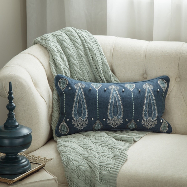Bombay Outlet Paisley Dew Lumbar Throw Pillow - Free Shipping Today - Overstock.com - 19208006