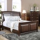 preview thumbnail 1 of 6, Furniture of America Hazelo Modern Brown Solid Wood Sleigh Bed