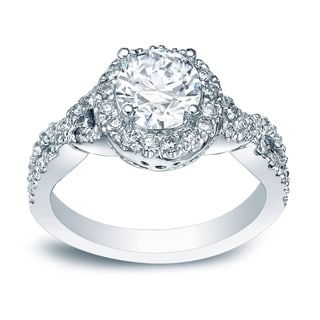 auriya platinum 1ct tdw certified round diamond braided halo engagement ring - Wedding Rings Platinum auriya platinum 1ct tdw certified round diamond braided halo engagement ring - Wedding Rings Platinum