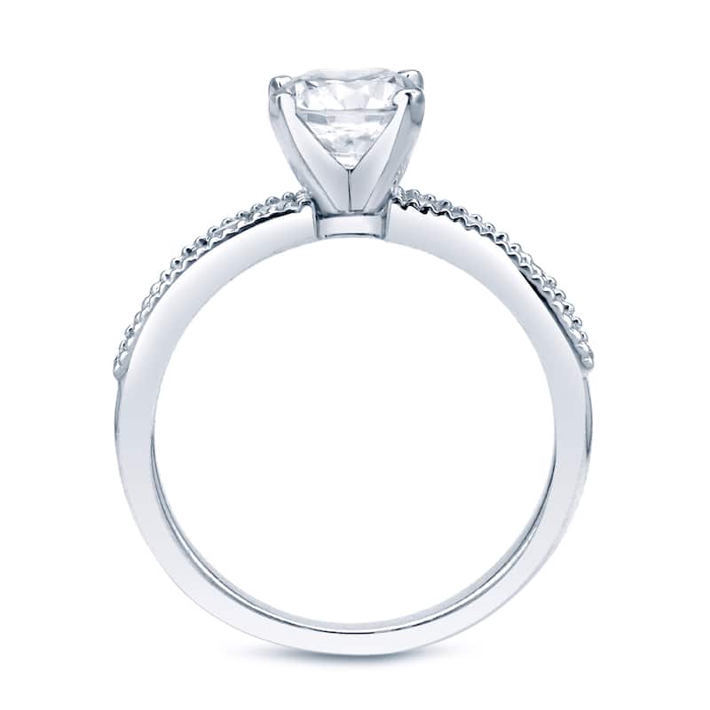 Auriya Platinum 2 carat TW Channel-set Round Diamond Engagement Ring Set