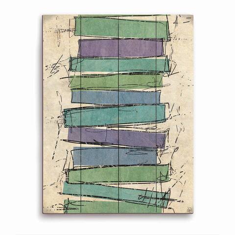 'Sketch Rectangles' Wall Art on Wood