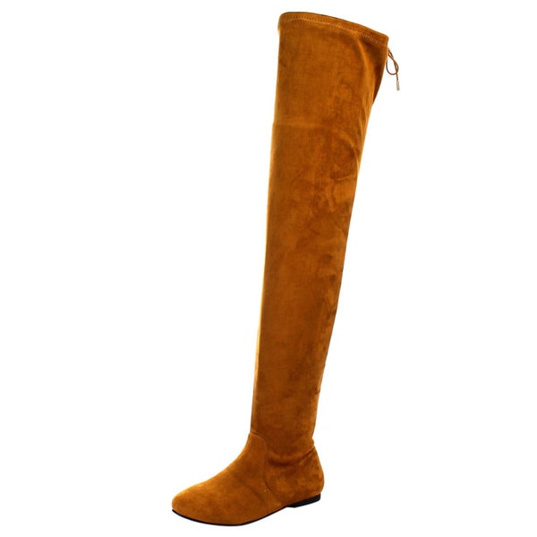 Nature Breeze Womens Stretchy Thigh High Boot