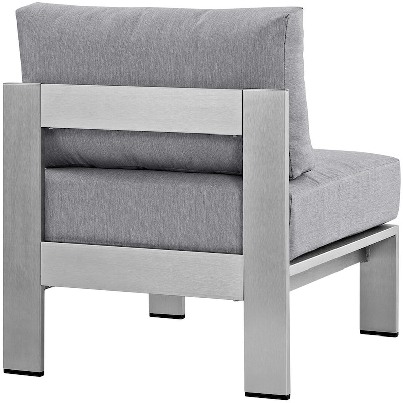 Beach Armless Outdoor Patio Aluminum Chair