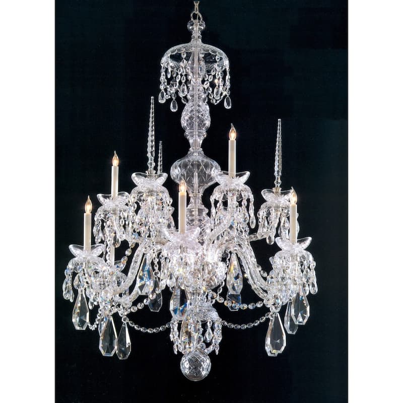 9-light Chrome/ Crystal Chandelier - Chrome