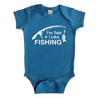 Rocket Bug I'm Told I Like Fishing Baby Bodysuit