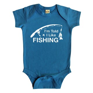 Rocket Bug I'm Told I Like Fishing Baby Bodysuit