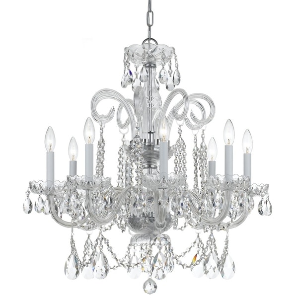 Shop Crystorama Traditional 8-light Chrome/Crystal Chandelier - On Sale ...