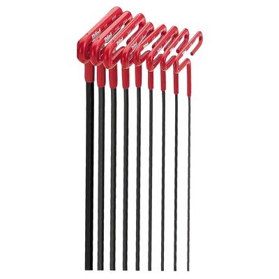 8 Piece 9 In. Cushion Grip Sae T-handle Hex Key Set