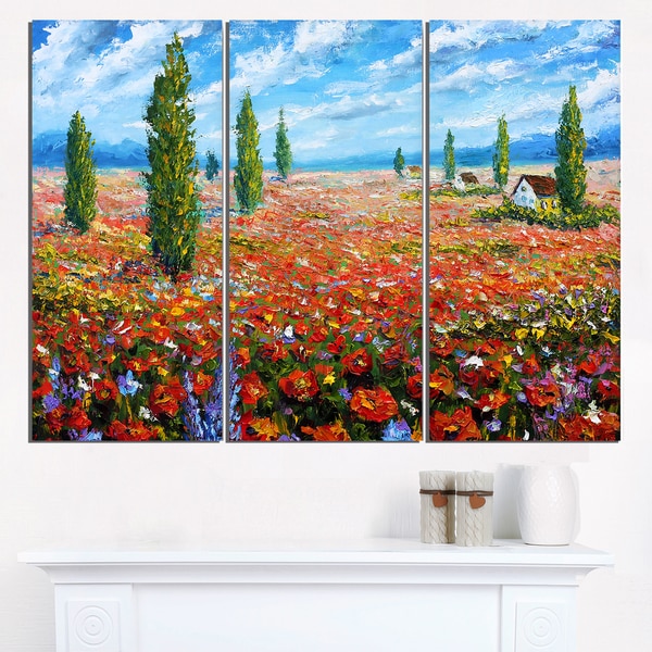 Red Poppies Field Watercolor Large Flower Canvas Wall Art Overstock   Red Poppies Field Watercolor Large Flower Canvas Wall Art 1bd9f0d1 Cd5b 4156 8ed4 1783065afa8a 600 