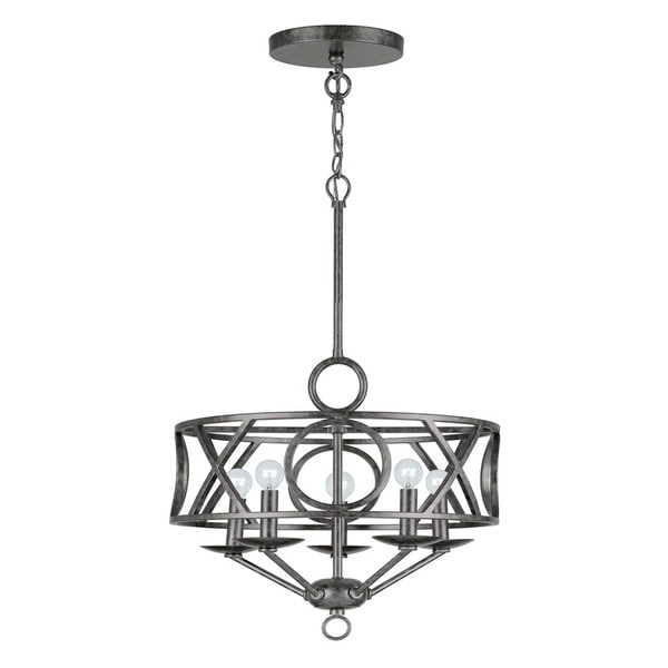 Crystorama Odette Collection 5-light English Bronze Mini Chandelier