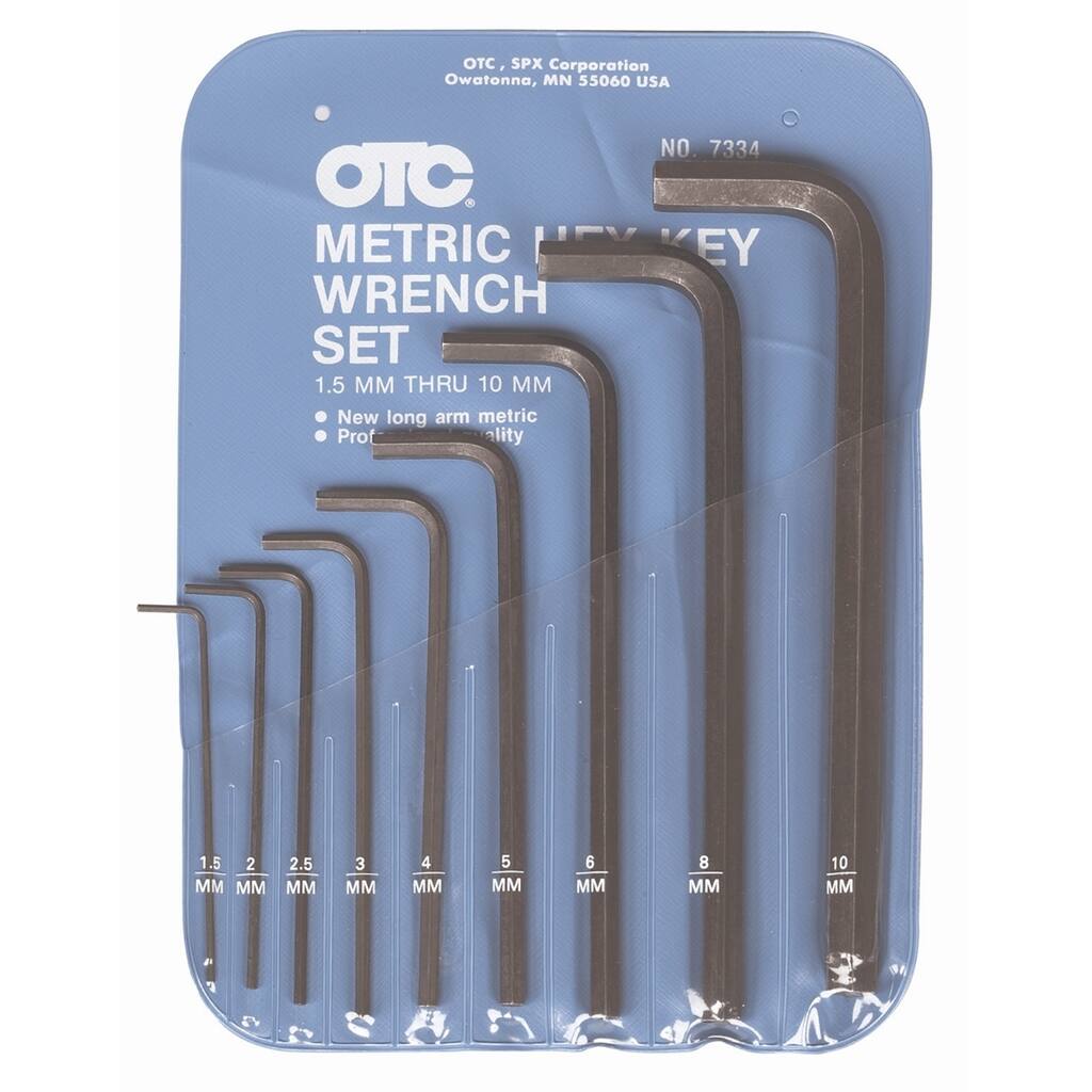 9 Piece Metric Hex Key Set 1.5mm - 10mm