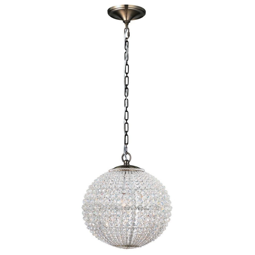 Crystorama Newbury Collection 1-light Antique Brass Mini Chandelier - Chandeliers For Bedrooms by Overstock.com