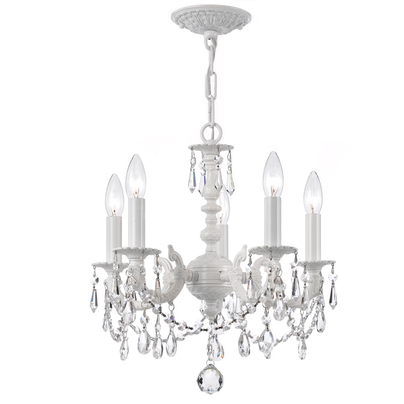 Crystorama Paris Market Collection 5-light Wet White Mini Chandelier - Chandeliers For Bedrooms by Overstock.com