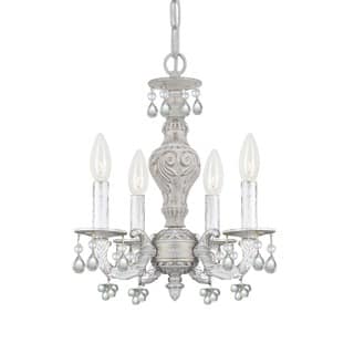 Wrought Iron Mini Chandeliers Online At Our Best Crystorama Paris Market Collection 4 Light Antique White Mini Chandelier