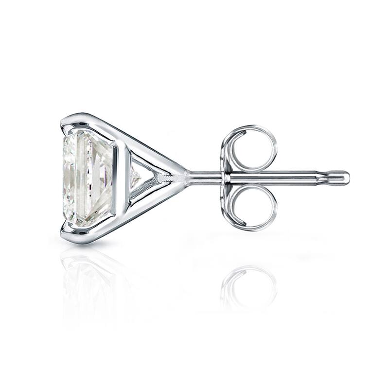 Auriya 3/4ctw Princess-cut Diamond Stud Earrings 14k Gold Martini-set