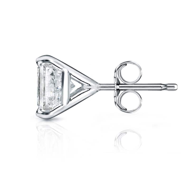 Auriya 1ctw Princess-cut Diamond Stud Earrings 14k Gold Martini-set