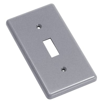 Carlon 1 gang Gray Plastic Toggle Switch Plate 1 each