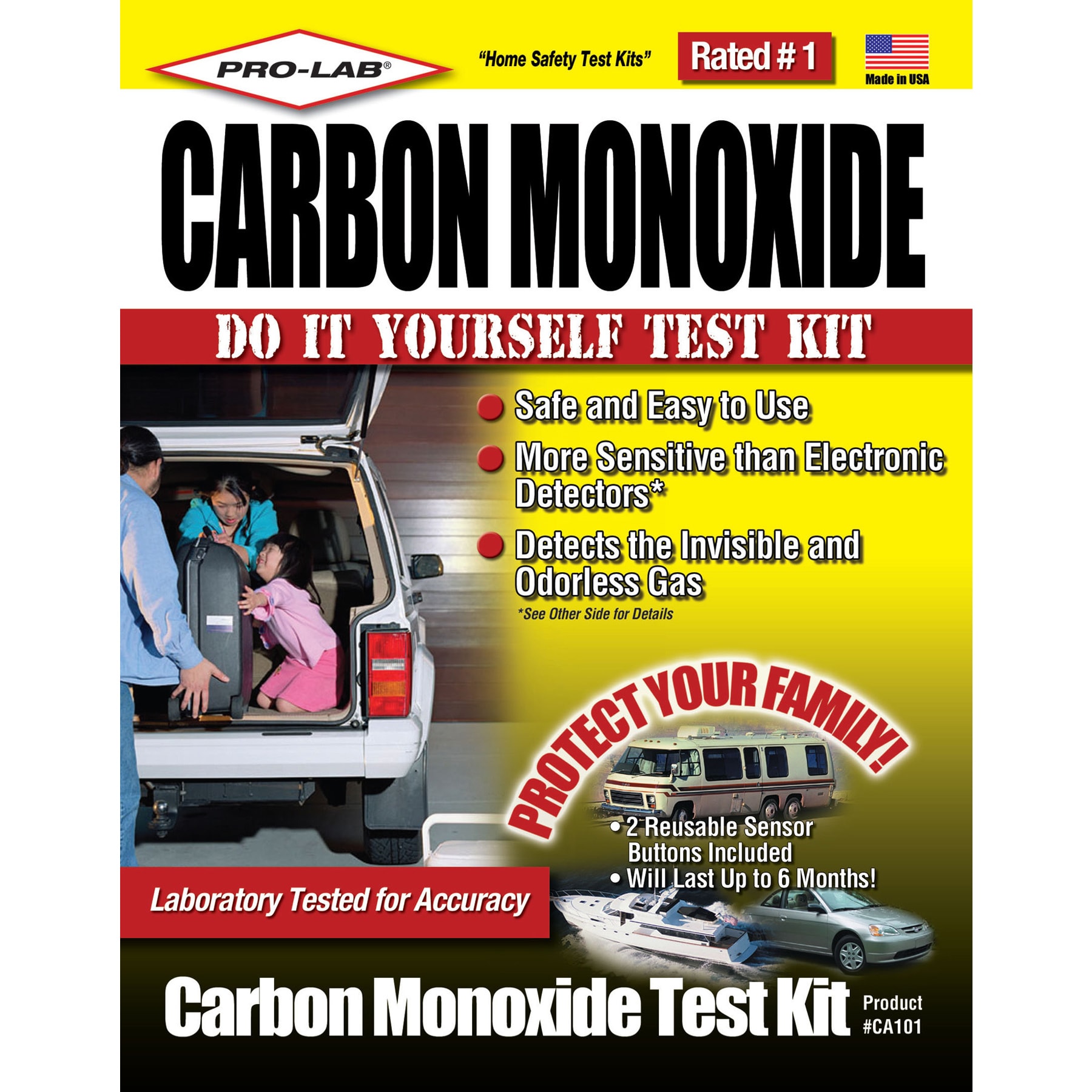 Pro Lab CA101 Carbon Monoxide Do It Yourself Test Kit eBay