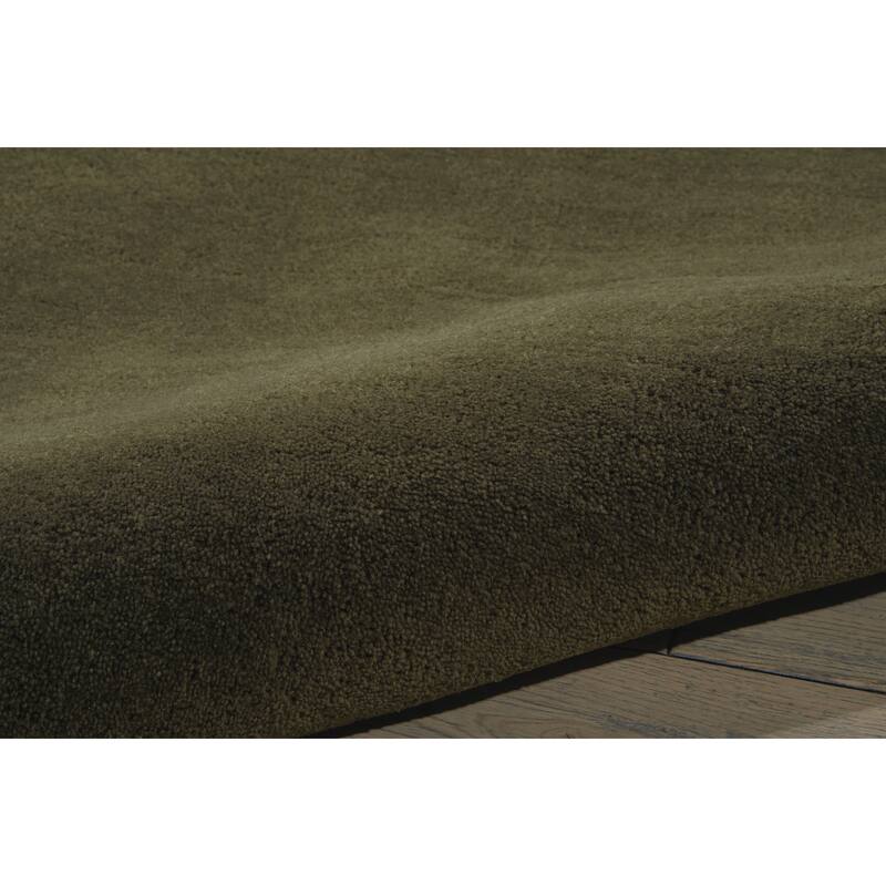 Nourison Contour Olive Green Hand Tufted Leaves and Branches Area Rug