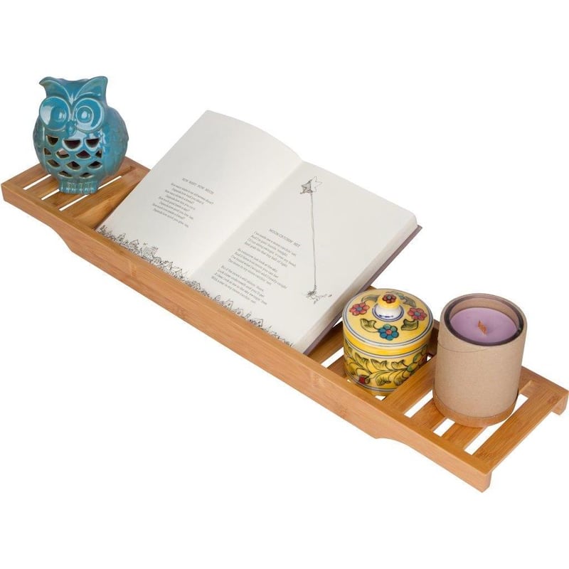 30-inch Slatted Bamboo Bathtub Tray