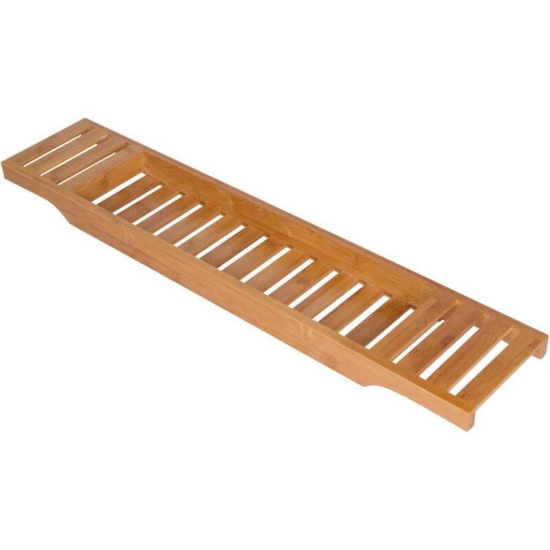 30-inch Slatted Bamboo Bathtub Tray