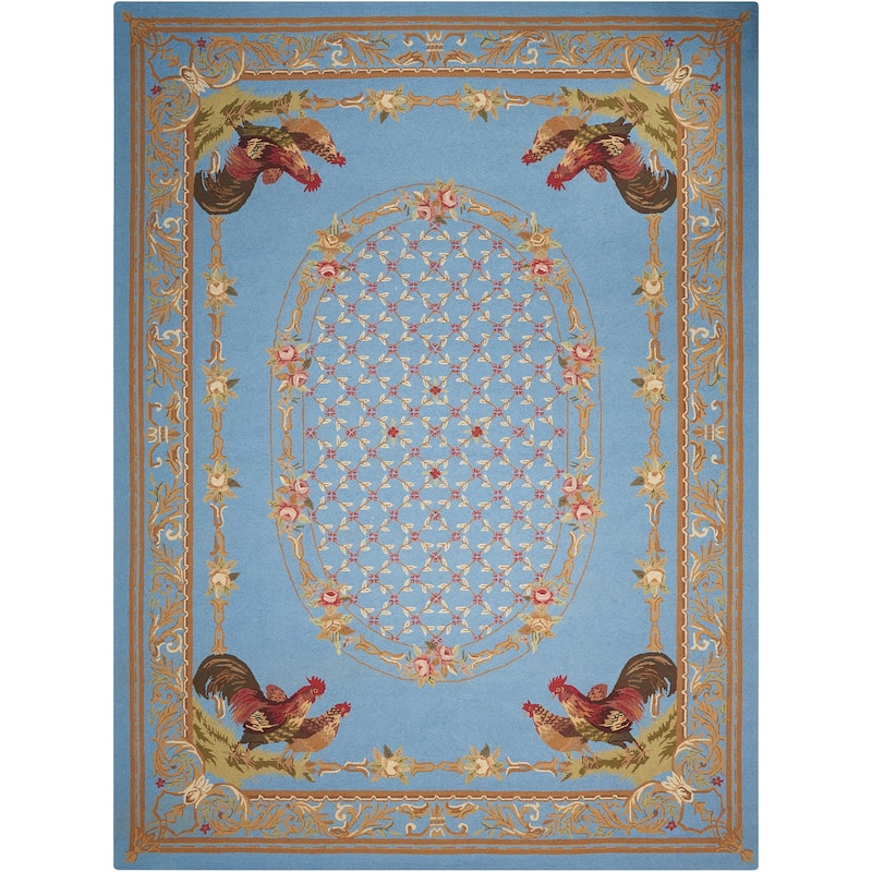 Nourison Bijou Area Rug - Blue - 9'9" x 13'9" - Rectangle