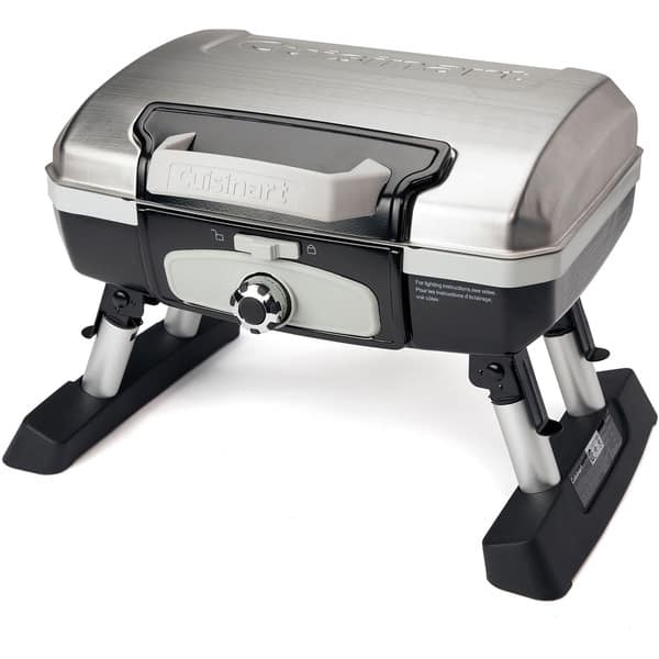slide 1 of 2, Cuisinart Petit Gourmet Silver Portable Tabletop Outdoor LP Gas Grill