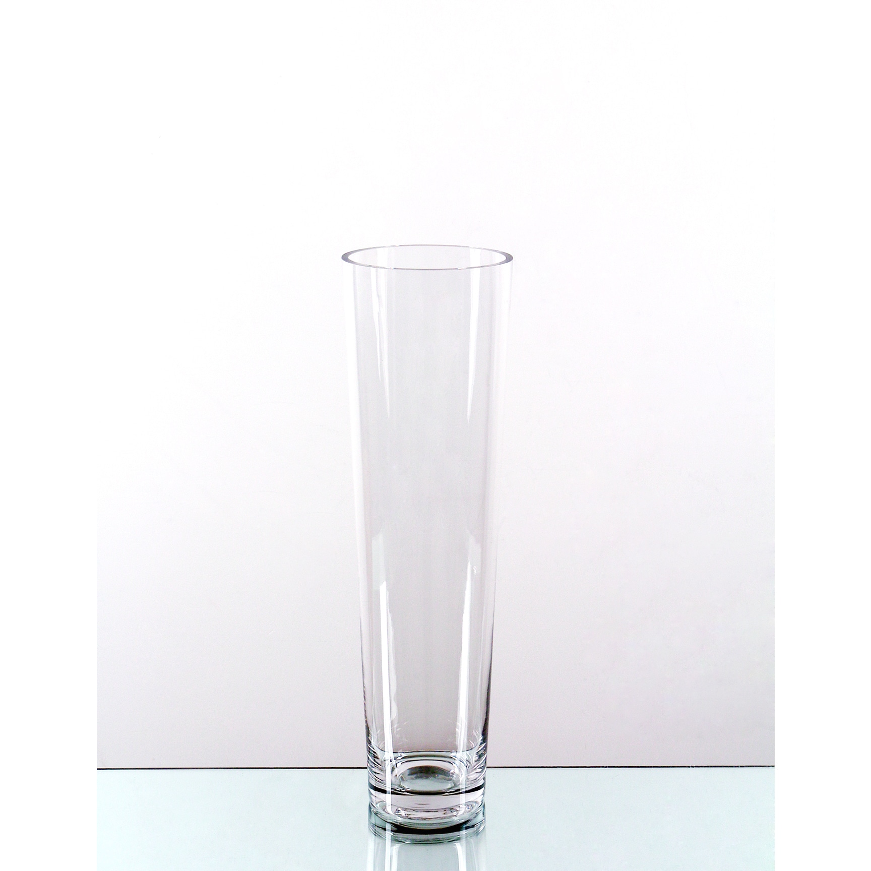 Shop Clear Taper Down 16 Inch Cylinder Vase Free Shipping On