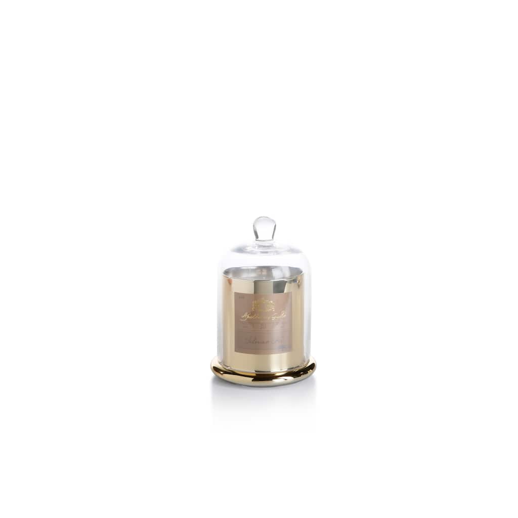 Medium Glass Jar Candle with Bell Cloche, Siberian Fir Scent (Set of 2)