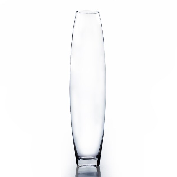 Clear Glass 19-inch Bullet Vase