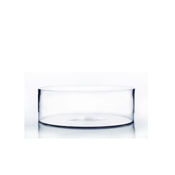 Clear Glass 8-inch x 4-inch Cylindrical Vase