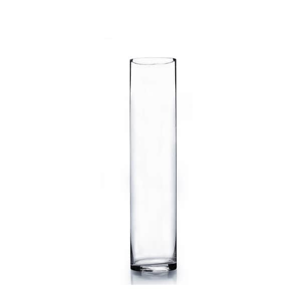 Shop Clear Glass 3-inch x 16-inch Cylinder Vase - Free Shipping On ...