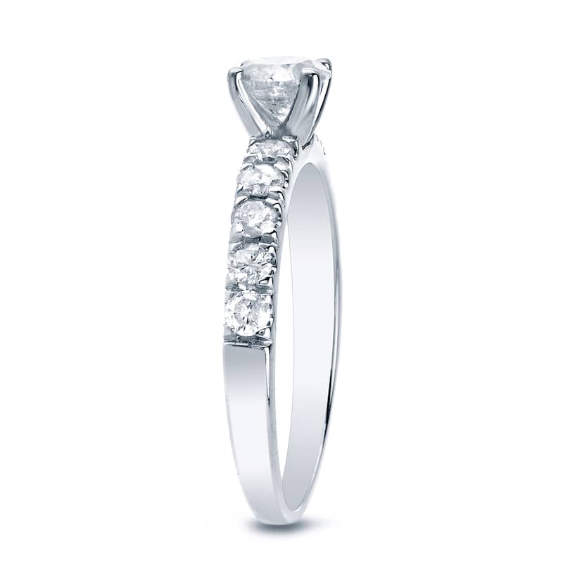 Auriya Platinum 1ct TDW Round Diamond Solitaire Engagement Ring (G-H, I1-I2)
